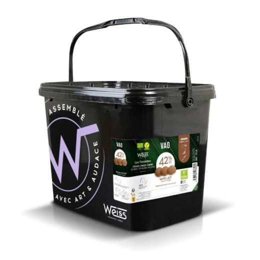 Weiss Chocolate Vegan Drops Milk 42%
