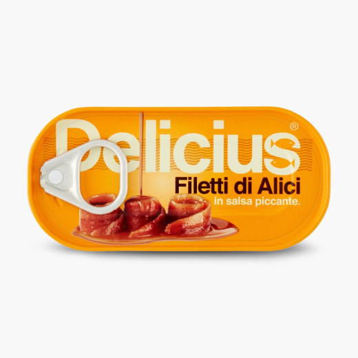 Delicius Anchovies In Spicy Sauce 6 X 50g