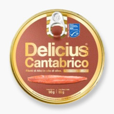Delicius Cantabrian Anchovies In Olive Oil 8 X 90g