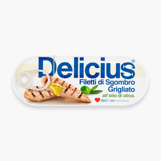 Delicius Grilled Mackerel In Olive Oil 14 X 110g
