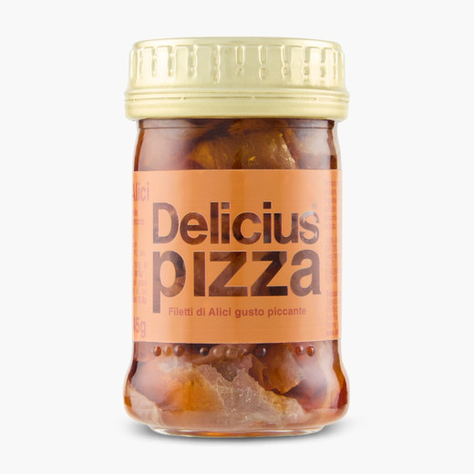 Delicius Spicy Anchovies For Pizza In Sunflower Oil 6 X 45g